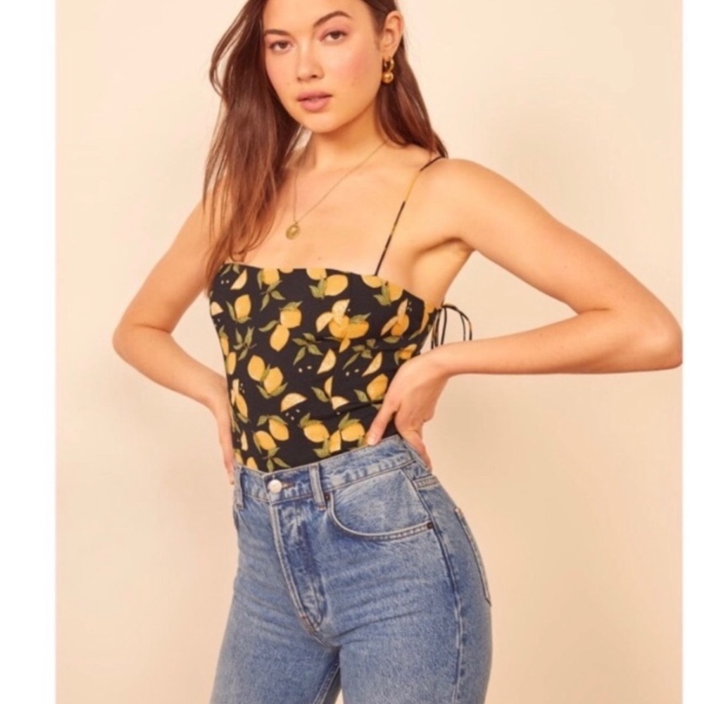 Reformation Meyer Top In Lemon Drop